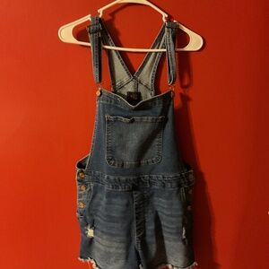 girl short overalls